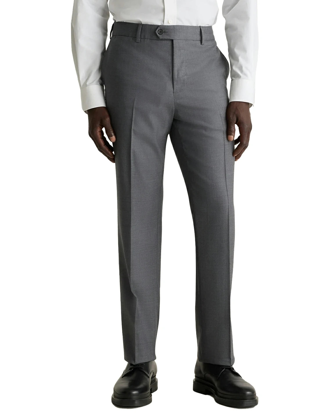 Dexonmen Classic Fit Grey Dress Pants Men, Hidden Expandable Waist, No Dexonmen Classic Fit Grey Dress Pants Men, Hidden Expandable Waist, No