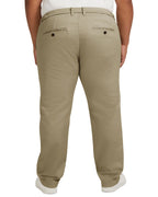 DexonMen Men's Khaki Relaxed Fit Trousers feature a comfortable hip cut and refined silhouette, complete with a hidden expandable waistband for versatile business-casual styling