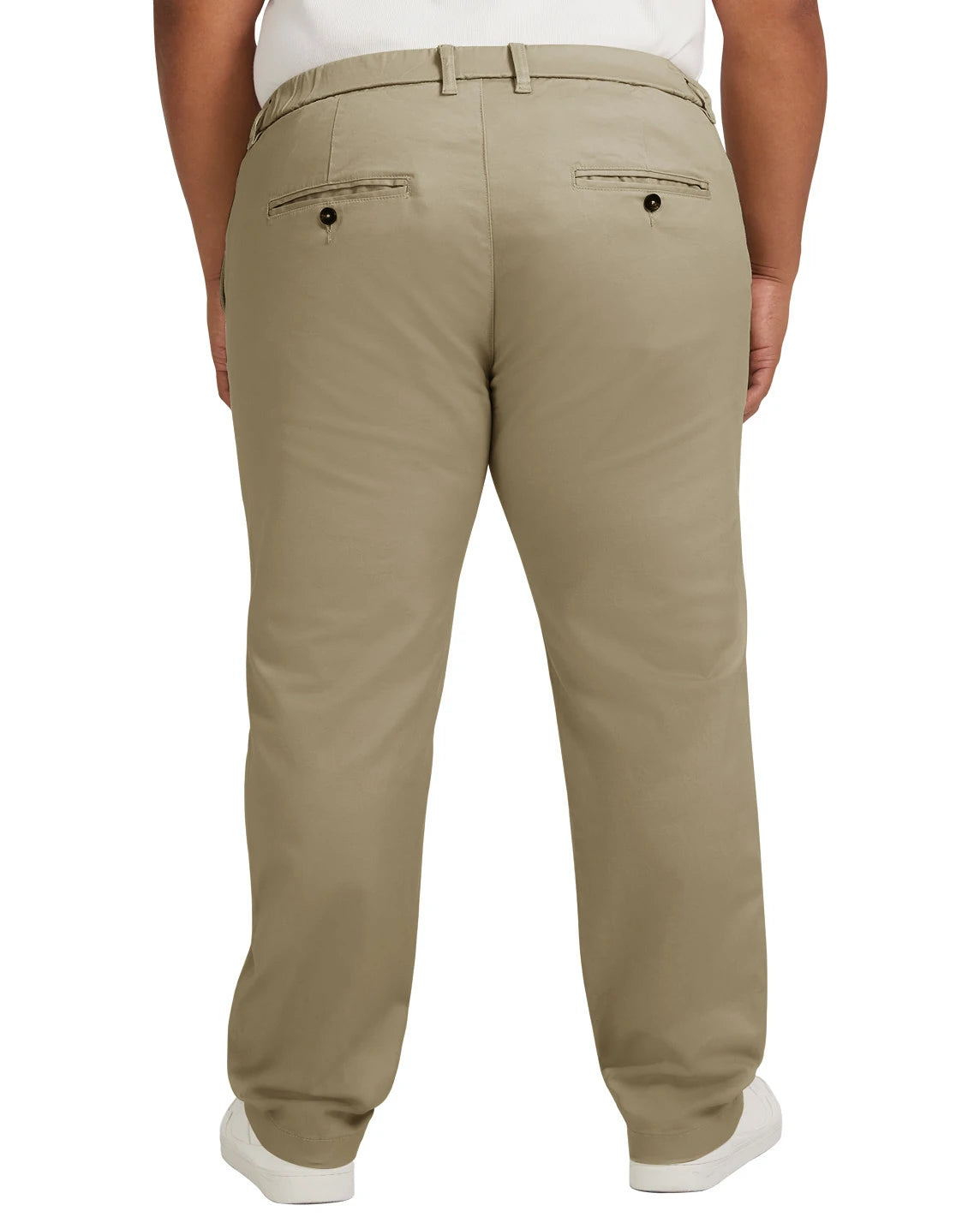 DexonMen Men's Khaki Relaxed Fit Trousers feature a comfortable hip cut and refined silhouette, complete with a hidden expandable waistband for versatile business-casual styling