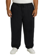 DexonMen no iron 4 way stretch sweatpants elastic waist black front