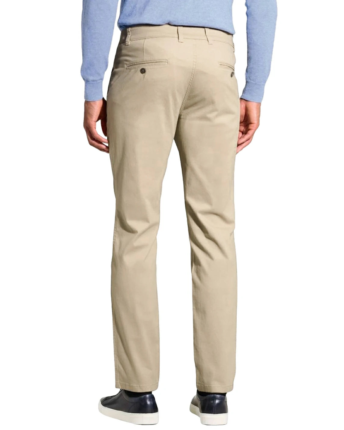 DexonMen flat front casual pants showcasing the minimalist straight leg cut and versatile light khaki chinos