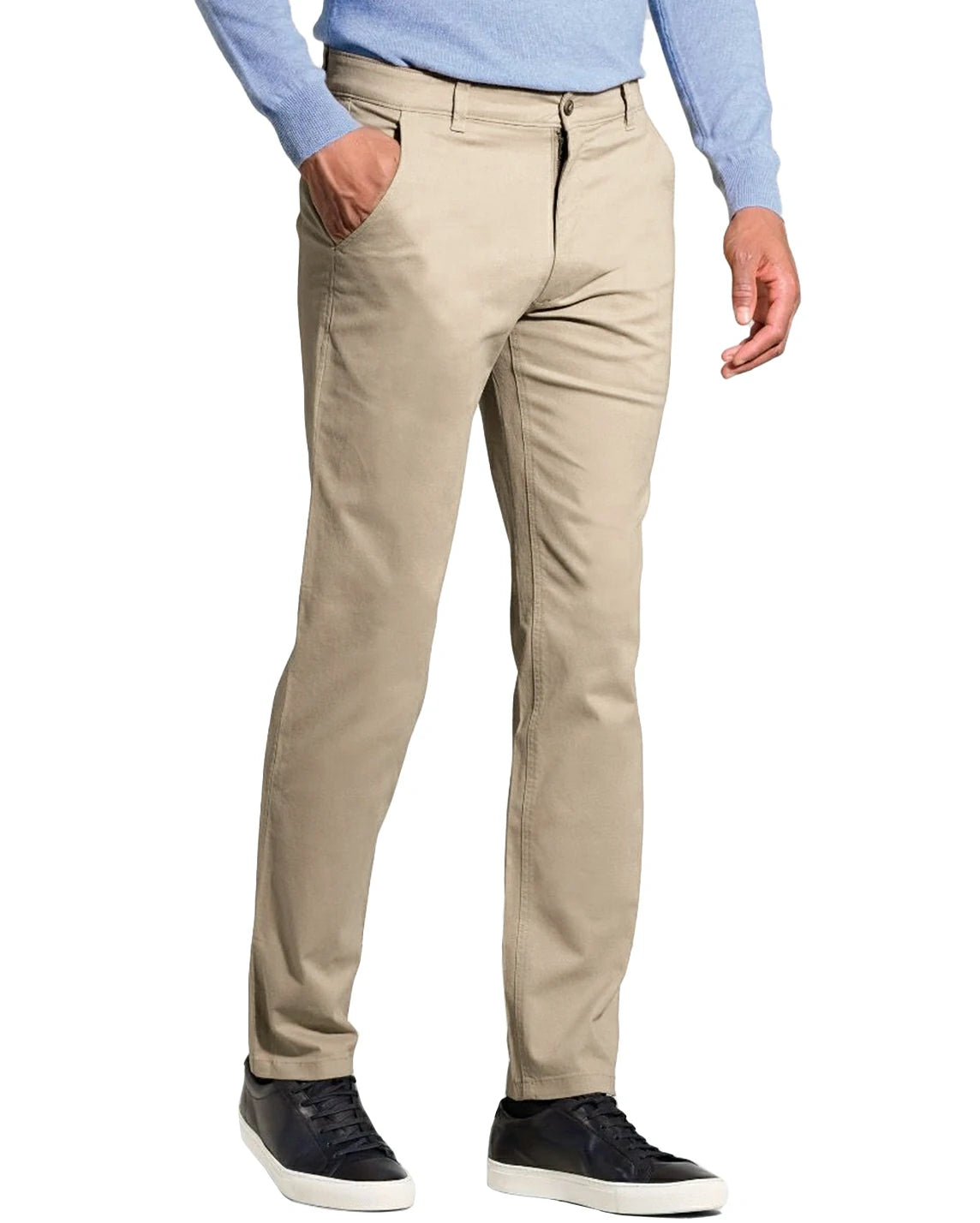 DexonMen Men's Casual Pants Classic straight leg for sophisticated weekend wear. Model is 6'1 175lbs and is wearing a size 34Wx32L