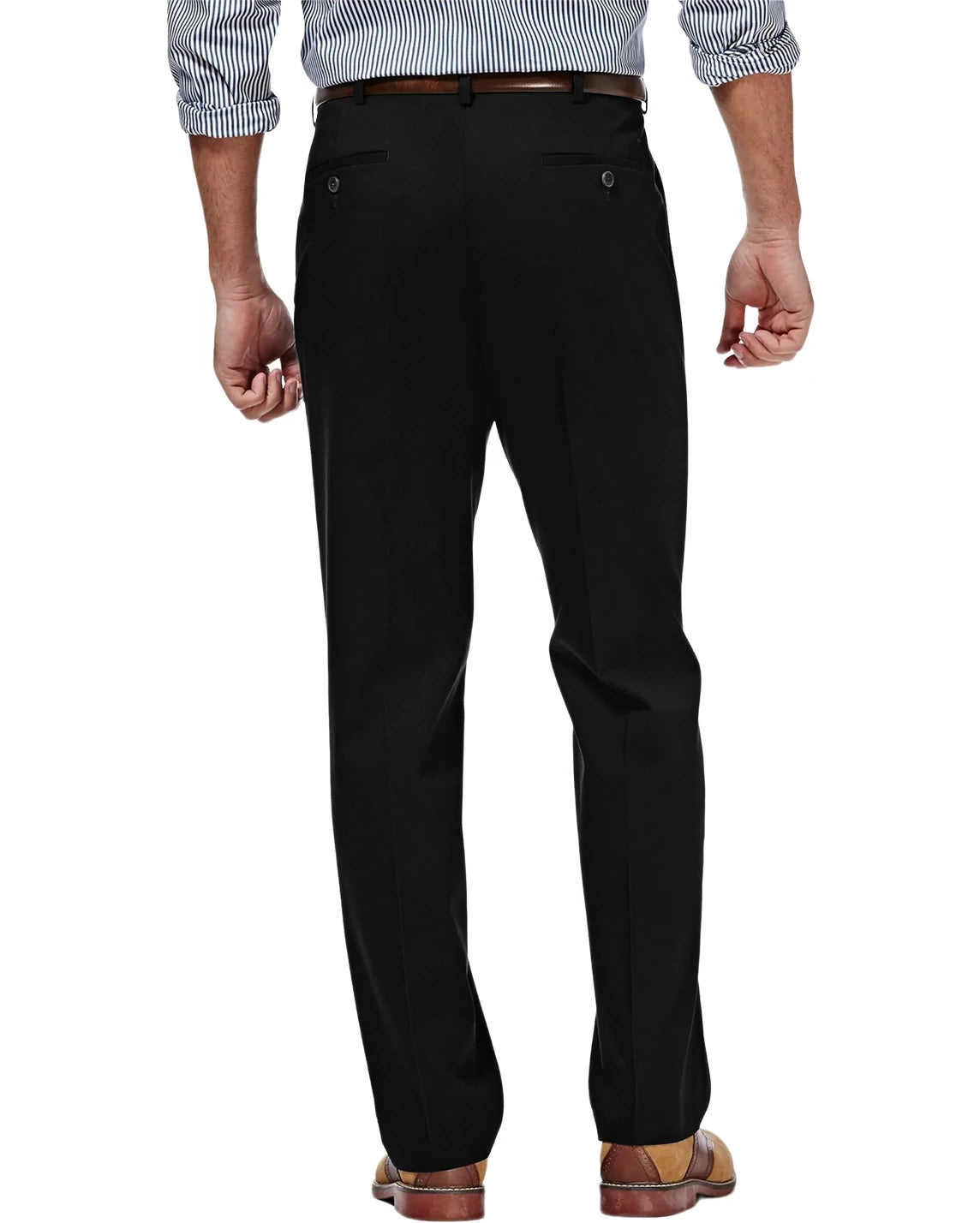 Back view showcasing buttoned pockets on DexonMen regular-fit men's chinos, durable design