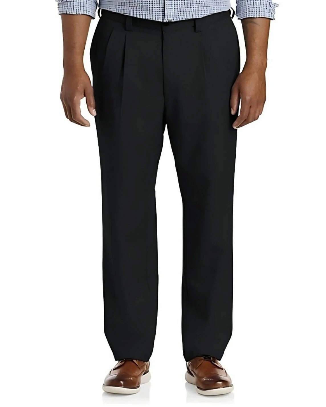 B&T Pleated Waist-Relaxer Dress Pants