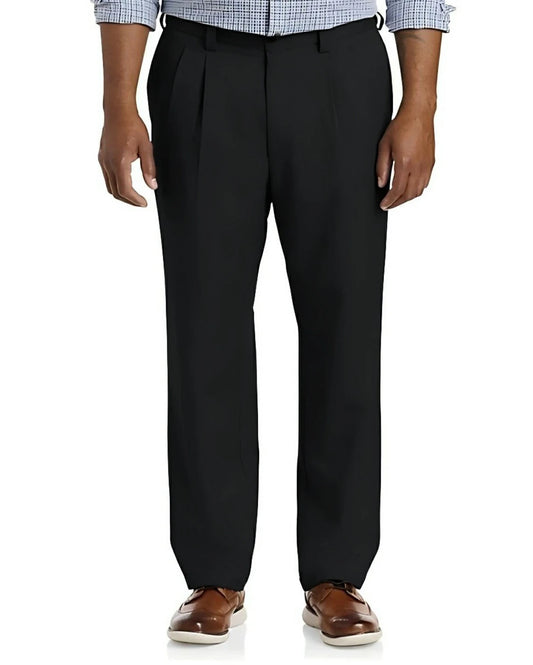 Perfect Fit Waist-Relaxer Pleated Suit Pants