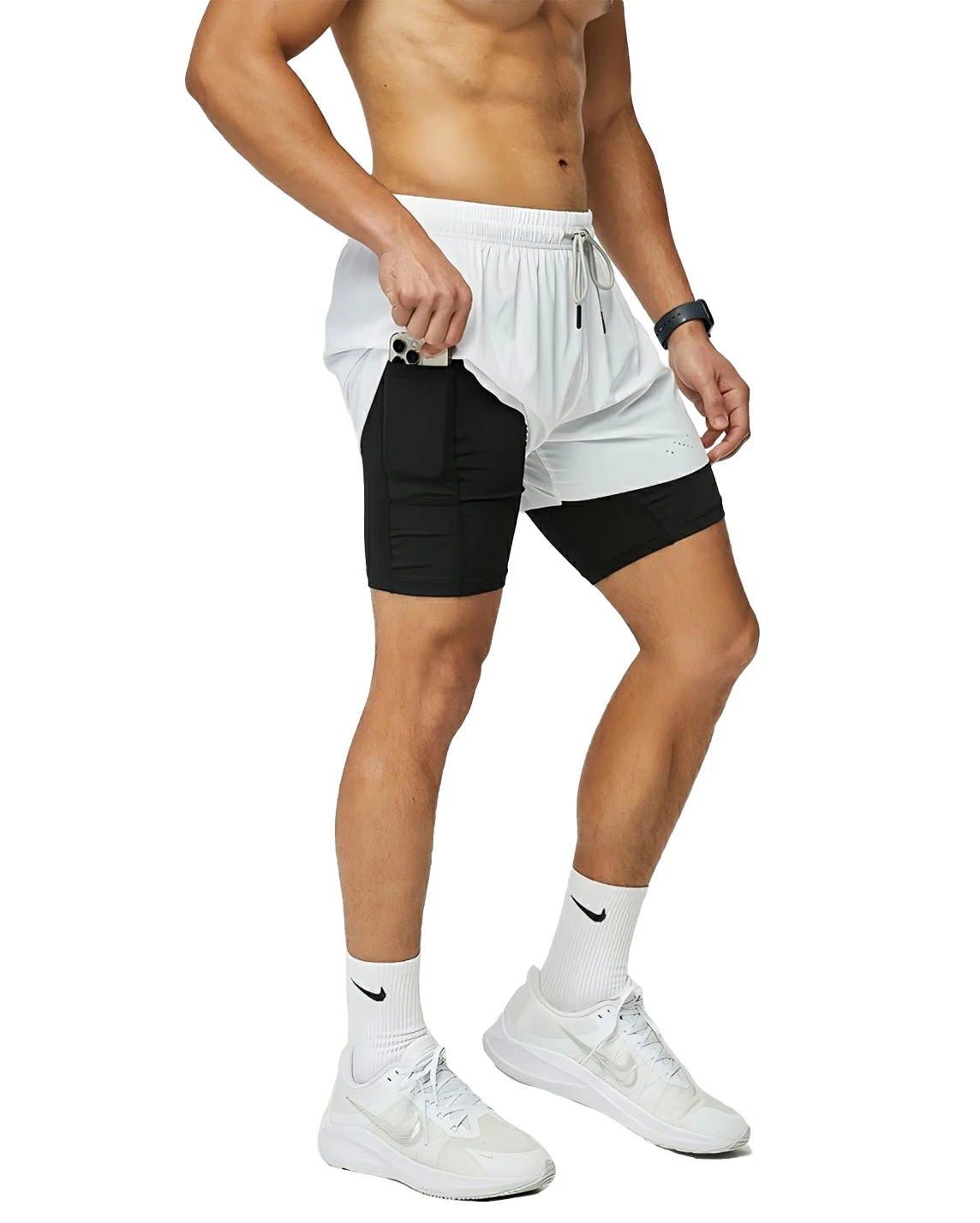 Men's 2 in 1 Running Shorts 5"