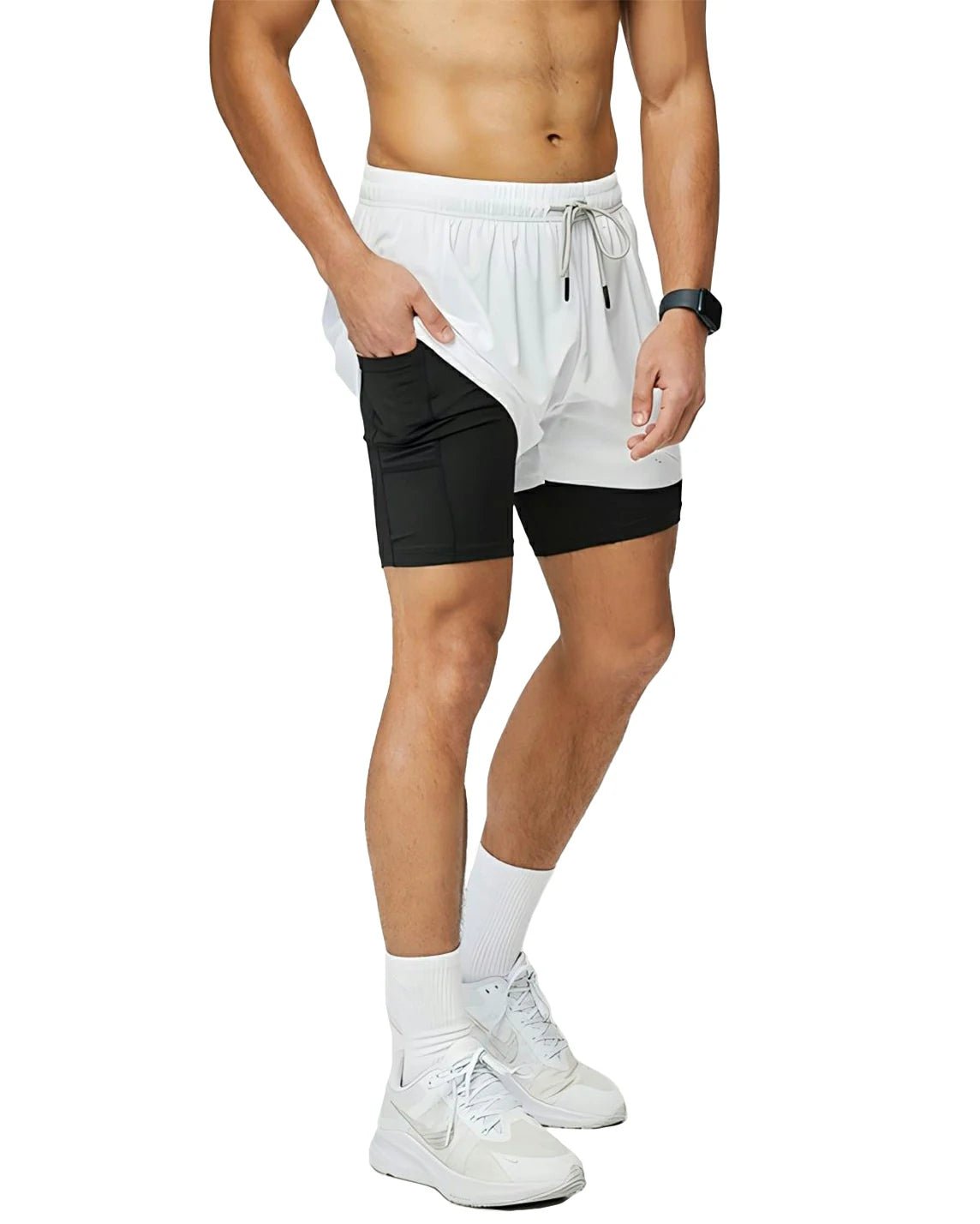 Men's 2 in 1 Running Shorts 5"