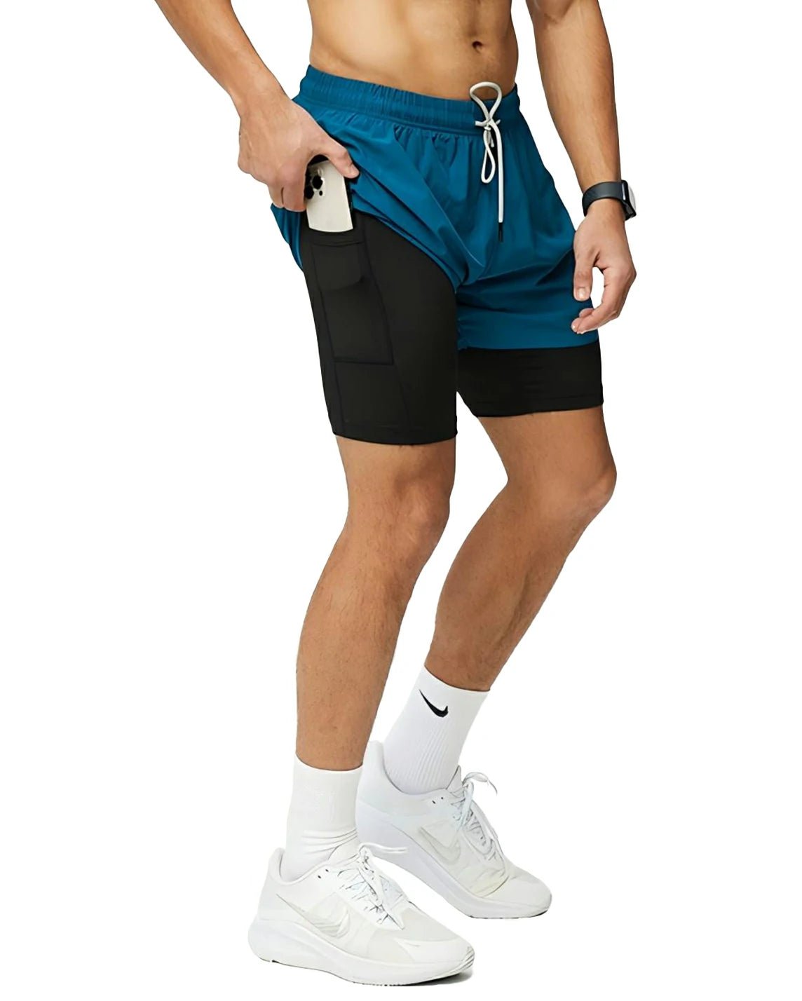 Men's 2 in 1 Running Shorts 5"