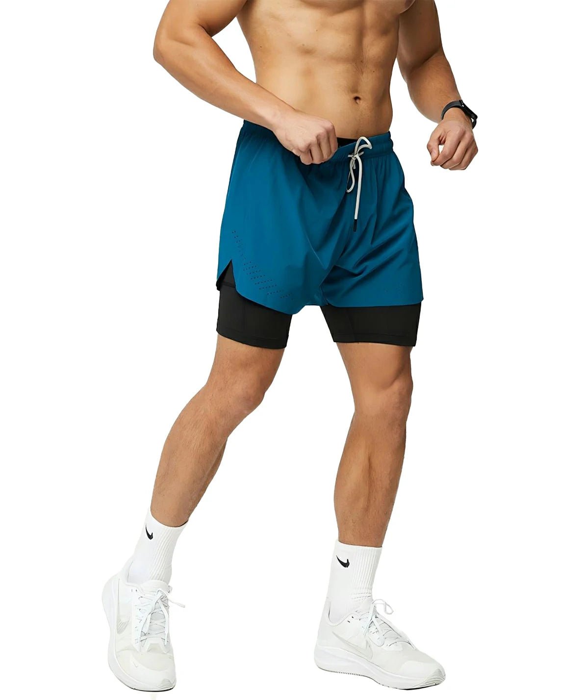 Men's 2 in 1 Running Shorts 5"