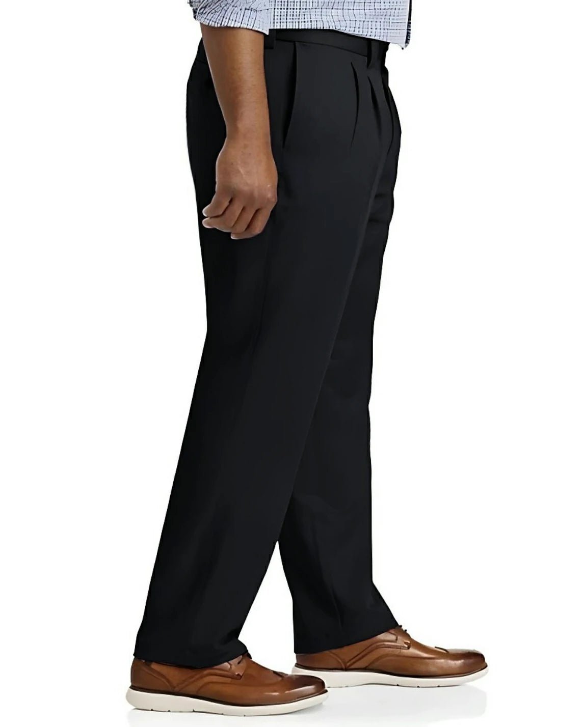 B&T Pleated Waist-Relaxer Dress Pants