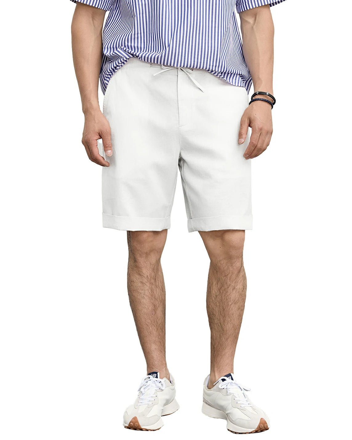 9 Inch Pull-On Cotton Linen Shorts